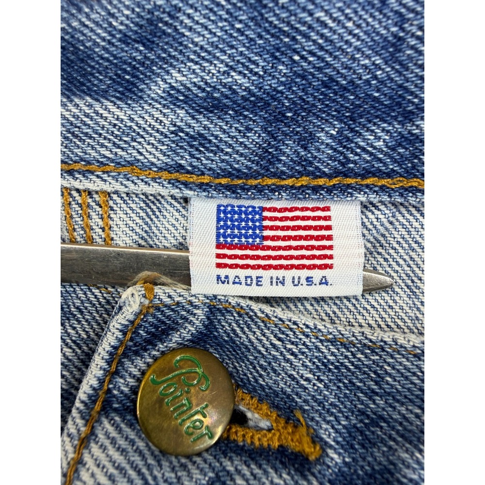 Pointer Brand Carpenter Jeans Mens 30 Workwear Blue Hammer Loop USA Made GOOD - Picture 12 of 13
